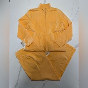 Talbots Orange Zip-Up Jacket and pant set